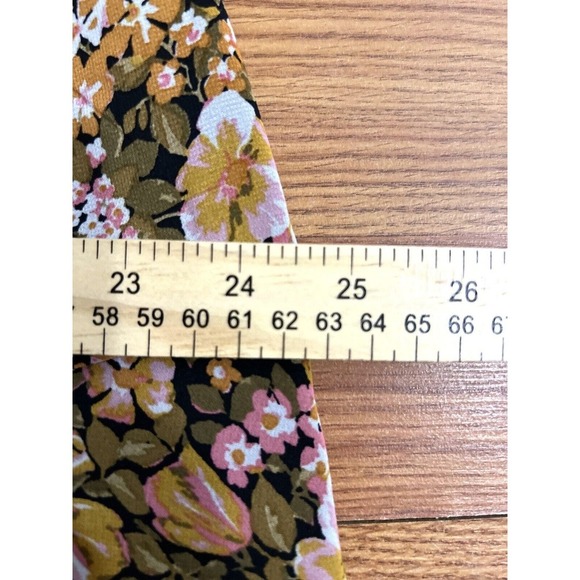 NWT Showpo Loree Midi Dress Puff Sleeve High Slit Black Floral Womens Size 16 - Picture 12 of 16